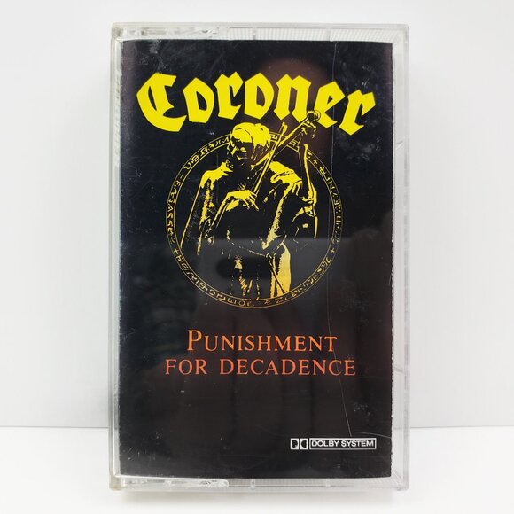 Coroner Punishment for Decadence Cassette Tape Thrash Metal 1988 Tested - Picture 1 of 10